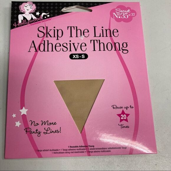 HOLLYWOOD Fashion Secrets, Skip the Line Adhesive Thong Xtra Small-Small, 10 pkg - Picture 2 of 10